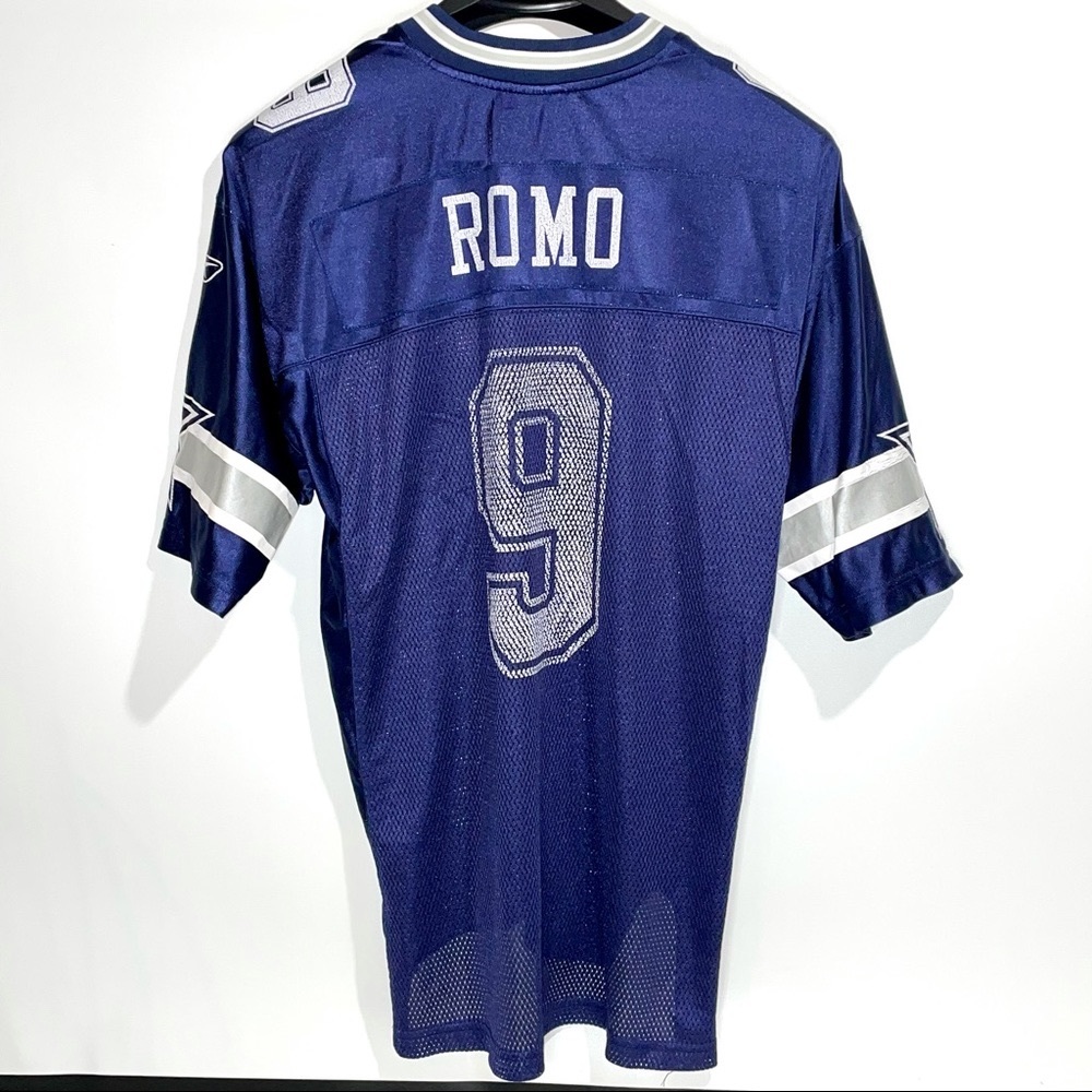 VTG Reebok Mens L Dallas Cowboys Romo Jersey